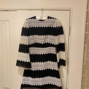 Jill Stuart Black and White Lace Cocktail Dress NW